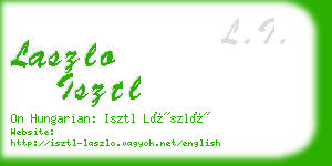 laszlo isztl business card